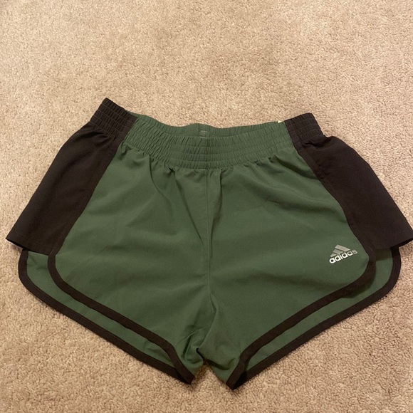Green adidas athletic shorts- size small- 2 inch inseam - Picture 1 of 2